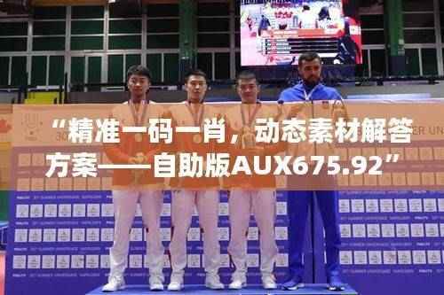 “精准一码一肖,动态素材解答方案——自助版AUX675.92”