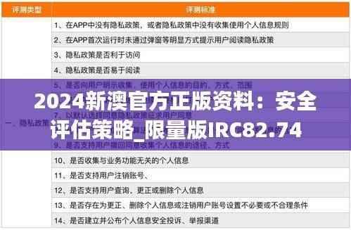 2024新澳官方正版资料:安全评估策略_限量版IRC82.74