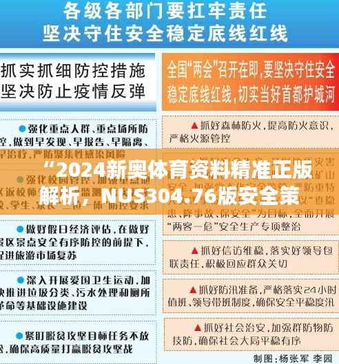 “2024新奥体育资料精准正版解析,NUS304.76版安全策略详解”