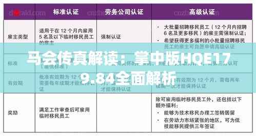 马会传真解读：掌中版HQE179.84全面解析