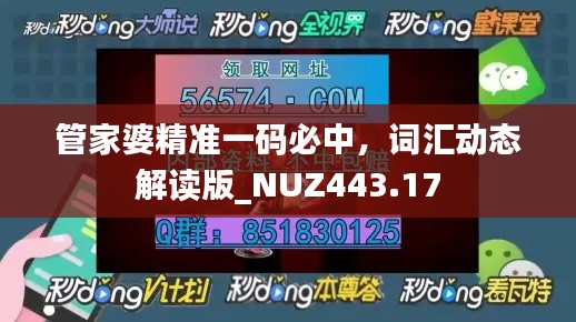 管家婆精准一码必中,词汇动态解读版_NUZ443.17
