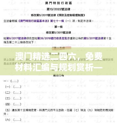 澳门精选二四六,免费材料汇编与规划赏析——HBT146.98精华版