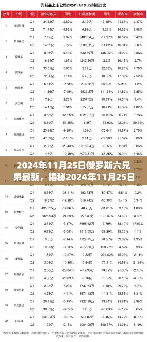 揭秘俄罗斯六兄弟最新动态,2024年11月25日的最新消息解读