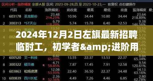 2024年左旗最新招聘临时工全攻略,初学者与进阶用户应聘指南