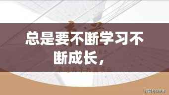 总是要不断学习不断成长,