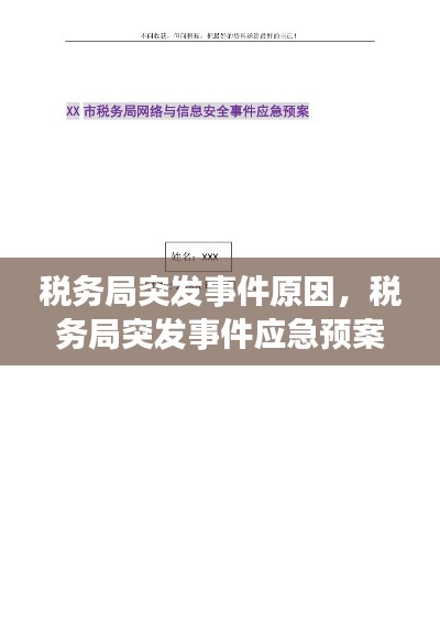 税务局突发事件原因,税务局突发事件应急预案