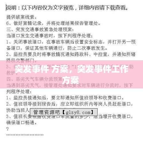 突发事件 方案,突发事件工作方案