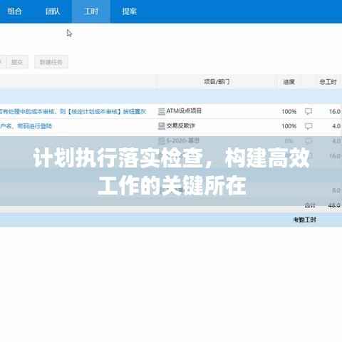 计划执行落实检查,构建高效工作的关键所在