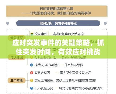 应对突发事件的关键策略，抓住突发时间，有效应对挑战